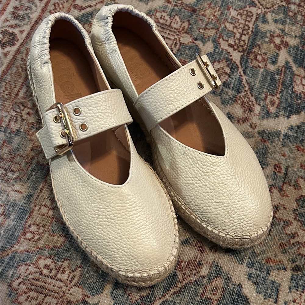 Jutelia Leather Espadrille